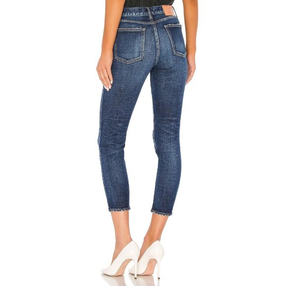 MOUSSY Vintage Cameron Skinny Jeans in Dark Blue Denim - Picture 3 of 7